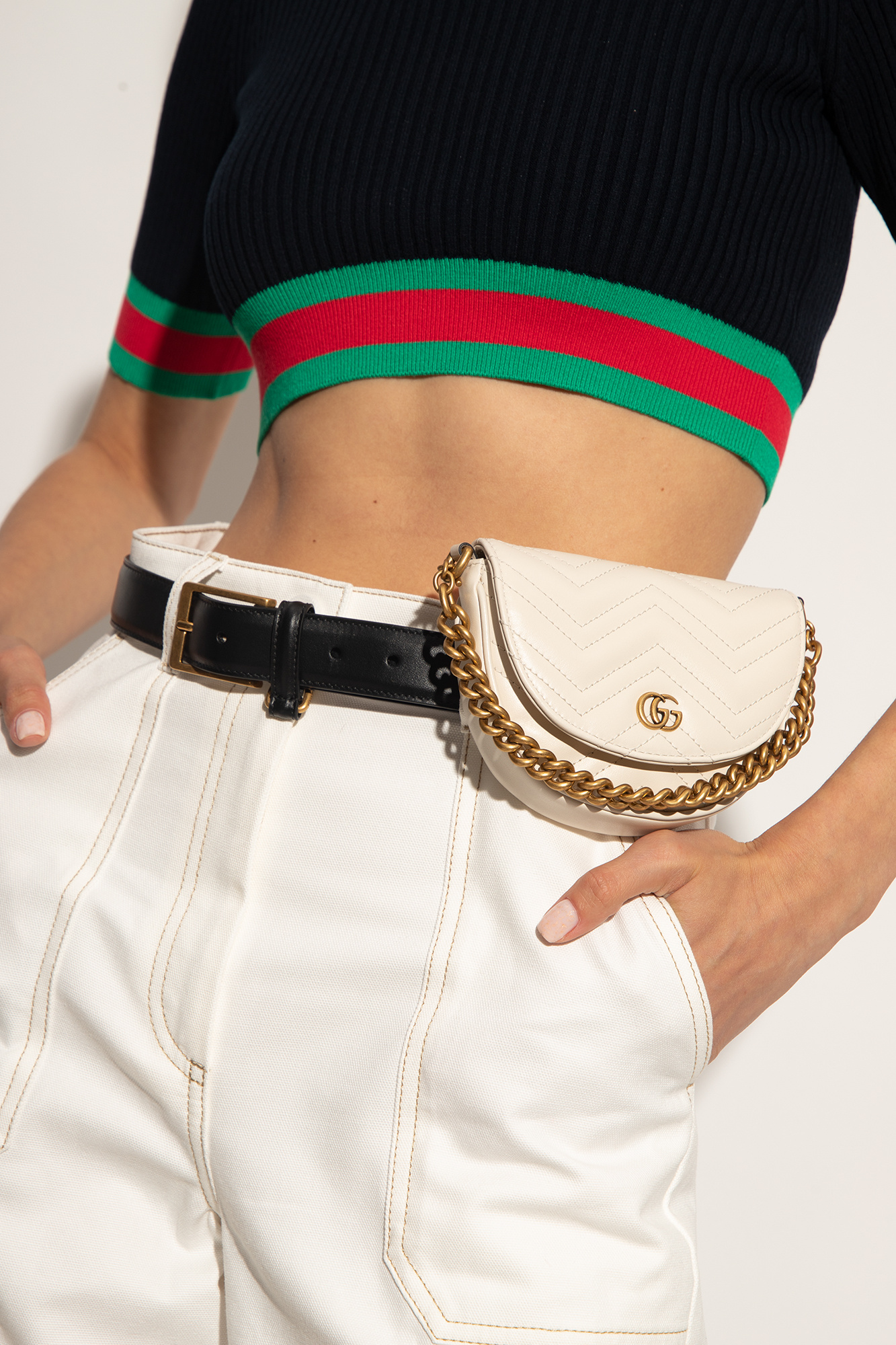 Gucci two pouch belt on sale bag